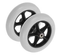 FRCOLOR 2 pezzi Ruote Anteriori Girevoli per Rotelle e Deambulatore PVC Solido Ricambio per Carrelli e Passeggini Migliora la Manovrabilità e Facilità di