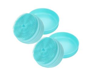 FRCOLOR 2 Pezzi Spazzola Esfoliante in Silicone Massaggiatore Per Cuoio Capelluto e Scrub Per Crosta Lattea Per Bagno Bambina Con Corda Appesa Morbida e Riutilizzabile