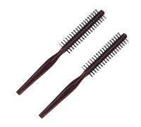 FRCOLOR 2 Pezzi Spazzola per Styling con Legno Pettine per Lisciatura Bristle Morbide per Massaggio Capelluto e Lucentezza