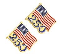 FRCOLOR 2 Pezzi Spille da Bavero Bandiera Americana Smalto Lucido Resistente Tutto Spilla Patriottica Anniversario Libertà Accessorio Decorativo per Indipendenza Luglio Uomo Donna
