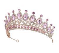 FRCOLOR 2 Pz accessorio per con di diamanti barocco gioiello accessori di perle per donna corone principesse coroncine principesse tiara adornare corone per le donne Diademi
