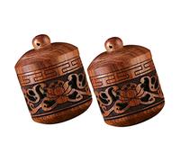 FRCOLOR 2 Pz ciondolo in legno per aromaterapia bottiglia di palline di profumo per la casa diffusori per auto per oli essenziali Ciondolo per aromaterapia fai da te fornitura di aromi