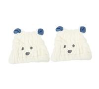 FRCOLOR 2 Pz doccia asciugamani in microfibra per salvietta in microfibra asciugamano per asciugacapelli cuffie doccia per doccia bianca