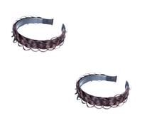 FRCOLOR 2 Pz fascia a spina di pesce accessori per intrecciati fermaglio per cinese hair band hair ribbon parrucche fascia in treccia sintetica larghe intrecciate