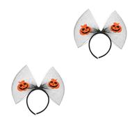 FRCOLOR 2 Pz Fascia Di Zucca Costume Da Scheletro Fascia Floreale Copricapo in Costume Da Teschio Fascia Per Con Fiocco Fascia Per Da Palcoscenico Halloween Tessuto