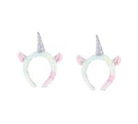 FRCOLOR 2 Pz Fascia Per Unicorno Fasce Per Il Trucco Cerchietto Per Forniture Per Feste Di Unicorno Cerchio Per Di Unicorno Cerchietto in Corno D'oro Stoffa