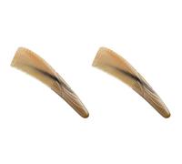 FRCOLOR 2 Pz Pettine corno addensato pettine per massaggio floreale curvo verso il (corno da 16 cm) di bue per per doccia