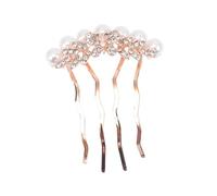 FRCOLOR 2 Pz pettine di perle ballo studentesco ratto pettini forcine da sposa Nozze elastici hair charms hair jewelry pettine per da sposa laterale per perla