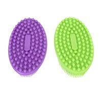 FRCOLOR 2 Pz Spazzola in Silicone Spazzola Di Lana Per Bambini Massaggiatori Per Cuoio Capelluto Spugne Per Strofinare Portatile Bambino Gel Di Silice Per Shampoo