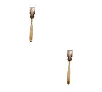 FRCOLOR 2 Pz Tiragraffi Retrattile Tiragraffi Per Kit Strumento Di Massaggio Gratta e Vinci Portatile Massaggio Alla Schiena Automatico Strumento Raschietto Muscolare Mano Brown Di Legno