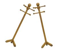 FRCOLOR 2 Scale Retro Small Clothes Stand For Pretend Play And Home Decoration Educational Toy For Creative Learning