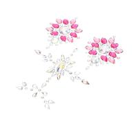 FRCOLOR 2 Set Adesivi con Rhinestone Brillanti Stickers per Petto e Decorazioni Luminescenti per Feste Cosplay e Adesivi Brillanti per Donne