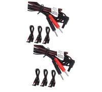 FRCOLOR 2 Set Cavo Dell'elettrodo Circolazione Sanguigna Le Macchine Terapeutiche Collegano I Cavi Fili Dell'elettrodo Per La Macchina Di Massaggio Pvc 4 Pezzi * 2