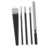 FRCOLOR 2 Set di 5 da pedicure in acciaio inox incrinato a secco per la rimozione delle unghie, lama per lucidare le unghie, lamette in acciaio inox, lima per piedi croccante