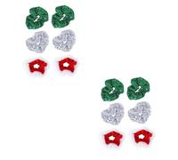 FRCOLOR 2 Set Di Elastici Per Con Paillettes Scintillanti Fermagli Per Natalizi Elastici Per Coda Di Cavallo Eleganti Per Donne E Ragazze 6 Pezzi*2