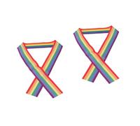FRCOLOR 2 Set Di Fasce Per Con Bandiera D'oca Accessori Per Arcobaleno Simbolo Dell'orgoglio Vibrante Per Decorazioni Da Bar Leggere E Robuste 12 Pezzi * 2