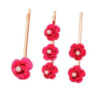 FRCOLOR 2 Set Di Fermagli Per A Forma Di Rosa Delicati E Alla Moda Set Di Fermagli Per Per Donne Ragazze Adolescenti Accessori Per 3 Pezzi*2