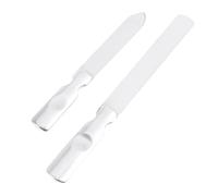 FRCOLOR 2 set di lima per unghie per nail art polacco, lucidante naturale, in acciaio inox, kit per manicura, per unghie dei piedi, per la sabbia, blocco tampone