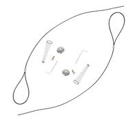 FRCOLOR 2 Set Kit Accessori per Serratura Cancello Cavo in Acciaio Inox e Ferro, Chiavistello Molla per Apertura Porte in Legno e Vinile, per Apertura e Chiusura
