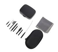 FRCOLOR 2 Set kit di pulizia attrezzo spazzola per la pulizia riutilizzabile deep cleansing le kit de nettoyage pulizia degli mini spazzola per la pulizia pvc Black