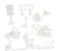 FRCOLOR 2 Set Segnali Stradali per Miniature Barricate Traffico Educative Materiale Sicuro e Leggero per Scenari di Traffico e Apprendimento Ragazzo