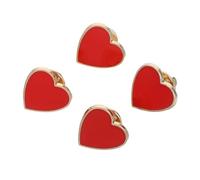 FRCOLOR 2 Set Spilla D'amore Bride Spilla Distintivo Dei Vestiti Catena Avvolgere Spilla Da Festa Bacheca Uomini Spilla A Cuore Orecchini in Rattan Per Le Donne Falso Lega Rosso 4 Pezzi*2