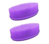 FRCOLOR 2 spazzole massaggianti per bambini, in carta macramè, per il lavaggio, per la, per il bagno, per lo shampoo, per il bagno, per lo shampoo, per il bagno, per il bagno, colore: viola