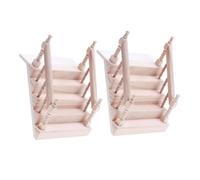 FRCOLOR 2 Unpainted Handrail Model For Dollhouse Fairy Garden Compact Design For Creative Miniature Scenes