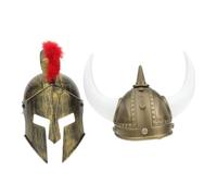 FRCOLOR 2 Viking in Plastica Oro Comfort per Uomini e Donne Accessorio Unico per Feste a Tema e Carnevale