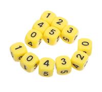 FRCOLOR 20 Dadi Numerici in Acrilico con Angoli Arrotondati Dadi per Giochi e Didattica Matematica Sicuri per Scuola e Casa