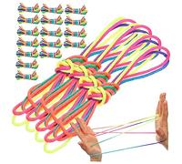 FRCOLOR 20 Giochi Stringa per Dita Colorati Morbidi e Resistenti Cats Cradle per Interattivo per Sviluppo Manuale e Divertimento