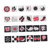 FRCOLOR 20 pezzi Carte Flash per Ragazzo Ragazza ad Contrasto Giocattoli Educativi per Mesi Stimolazione Visiva per Sviluppo Cognitivo Portatile e Resistente Regalo per Ragazzo Ragazza