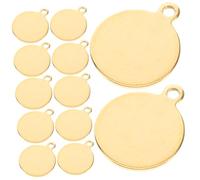 FRCOLOR 20 Pezzi Ciondolo Rotondo Castoni Per La Creazione Di Gioielli Base Pendente Cabochon Impostazioni Della Lunetta Vuota Del Braccialetto Golden Acciaio Inossidabile