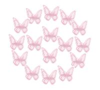 FRCOLOR 20 pezzi Fermagli per con Farfalle Ricamate Doppio Accessori Decorativi per Ragazze Fermacapelli Rosa per Compleanno e Styling Versatili