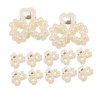 FRCOLOR 20 Pezzi Mini Fermagli per Capelli con Perle Finte Clip Artiglio Antiscivolo Piccole per Donne e Ragazze Accessori Leggeri per Capelli Spessi Sottili e Ricci Gestione Rapida della