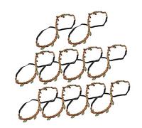 FRCOLOR 20 Pz ghirlanda intrecciata in rattan scrunchies hair band copricapo da sposa per la sposa elastici l'anello cintura elastica semplice per per foglie