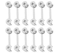 FRCOLOR 20 Set Kit di Elementi di Fissaggio per Mobili Perni di Collegamento a Camma, Tasselli di Montaggio in Metallo Zincato, Accessori per Armadi e Mobiletti da Cucina, Facile