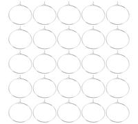 FRCOLOR 200 Pezzi Anelli Identificatori 25mm in Acciaio | Argento, Riutilizzabili e Robusti, Fissaggio Sicuro, per Festa e Cerimonia, Identificazione Rapida