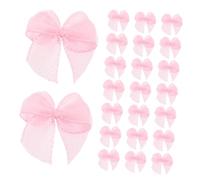 FRCOLOR 200 Pezzi Fiocchetti Mini Rosa per Bambine Fiocchi in Poliestere per Accessori e Progetti DIY Leggeri e Premontati per Feste e Artigianato