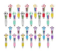 FRCOLOR 24 Pezzi Penne a Sfera Retrattili 4 in 1 Tema Calcio 2026, Pvc