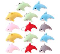 FRCOLOR 25 Pezzi Portachiavi Peluche Delfino Piccolo in Cotone Pp Morbido, Decorazione Chic per Borse e Regalo Originale Design Creativo e Figura Realistica Colore Casuale