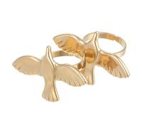 FRCOLOR 2pezzi Anelli in Acciaio Inossidabile Uccelli Volanti Cerchietti Aperti Vintage Regolabili Per Uso Quotidiano Feste e Eventi Speciali