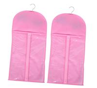 FRCOLOR 2pezzi Borsa Porta-extension in Pvc e Tessuto Non Tessuto Con Gancio Per Appendere Parrucche Confezione Per Riporre Extension e Altri Oggetti