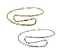 FRCOLOR 2pezzi Bracciale Rigido Per Parte Superiore Del Braccio Fascia Per Bracciale Accessori Da Donna Aperto Per Braccio