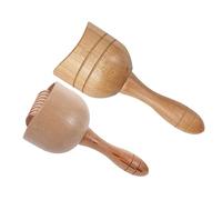 FRCOLOR 2pezzi Coppetta in Legno Per Massaggiatore Strumento Per Schiena Per Automassaggio Portatile Coppetta Per Muscoli Del Corpo Trattamento Rilassante Per Casa e Viaggio