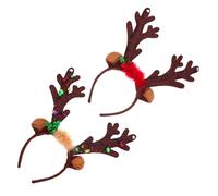FRCOLOR 2pezzi Corna di Cervo Luminosi Natalizi Copricapo con Luci Fascia per Capelli Decorativa Adatta per Feste Natalizie Carnevale Spettacoli Cosplay e Altre Occasioni
