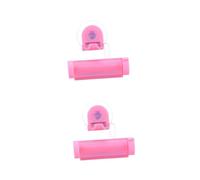 FRCOLOR 2pezzi Dispenser Dentifricio Con Succhielli Ventosa Squeezer Per Tubetti Di Dentifricio e Cosmetici Supporto Murale Salvaspazio Per Casa e Hotel Rosa