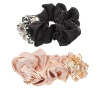 FRCOLOR 2pezzi Elastici per Capelli Cristalli per Donna Ragazza Fascette Elastiche Decorative Accessori per Acconciature Eleganti