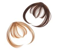 FRCOLOR 2pezzi Extension Per Con Frangia Finta Fermagli Per Frangia Con Tempie Materiali Pregiati Look Autentico Opzioni Di Styling