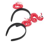 FRCOLOR 2pezzi Fascia Per Capelli Serpente Dello Zodiaco Imbottita e Stampata Accessorio Leggero Per Copricapo Festivo Design Cartoni Animati Per Anno